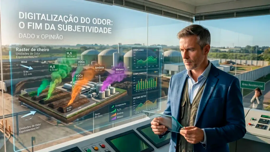 Como medir e controlar o odor em grandes operações ambientais: o fim da subjetividade