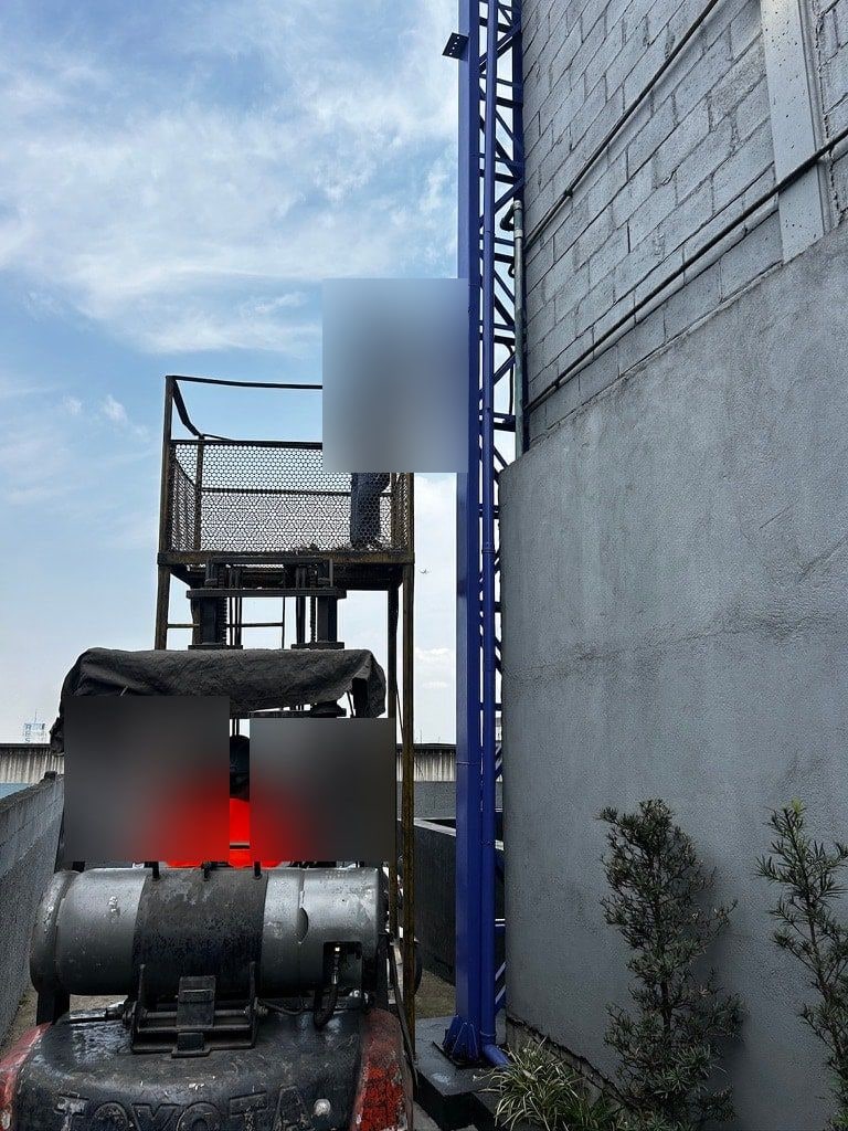 Instalação de ponto de monitoramento em estrutura industrial