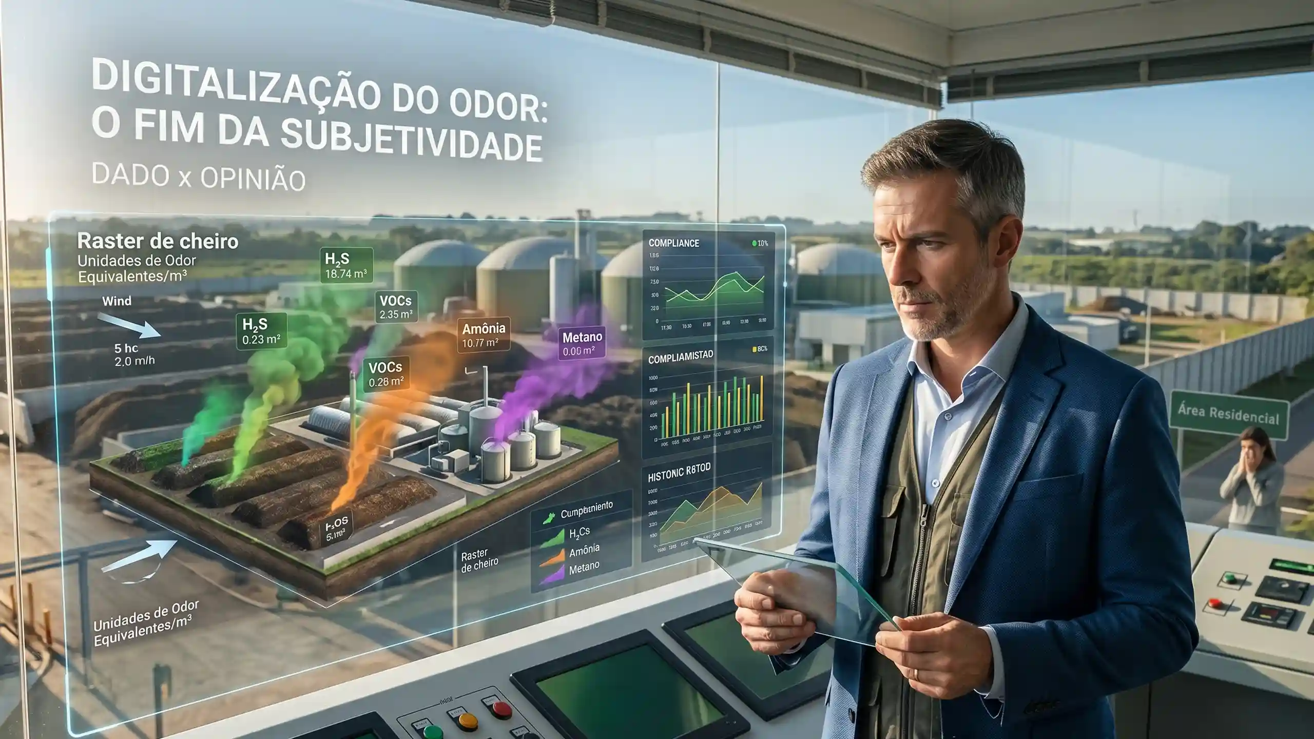 Como medir e controlar o odor